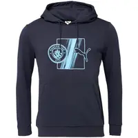 Puma MANCHESTER CITY FC FTBLCULTURE HOODIE Pánska mikina, tmavo modrá, veľkosť
