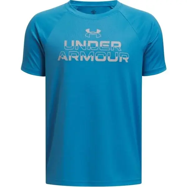 Under Armour SPLIT WORDMARK Chlapčenské tričko, modrá, veľkosť M