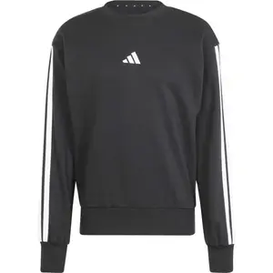 adidas 3-STRIPES FT SWEET Pánska mikina, čierna, veľkosť XXL