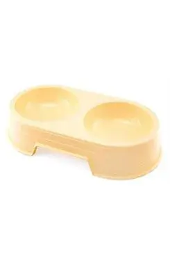 Miska plastová dvojitá pro kočku i psa 0,60l SP