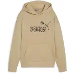 Puma ESS+ ANIMAL AOP HOODIE Dámska mikina s kapucňou, béžová, veľkosť