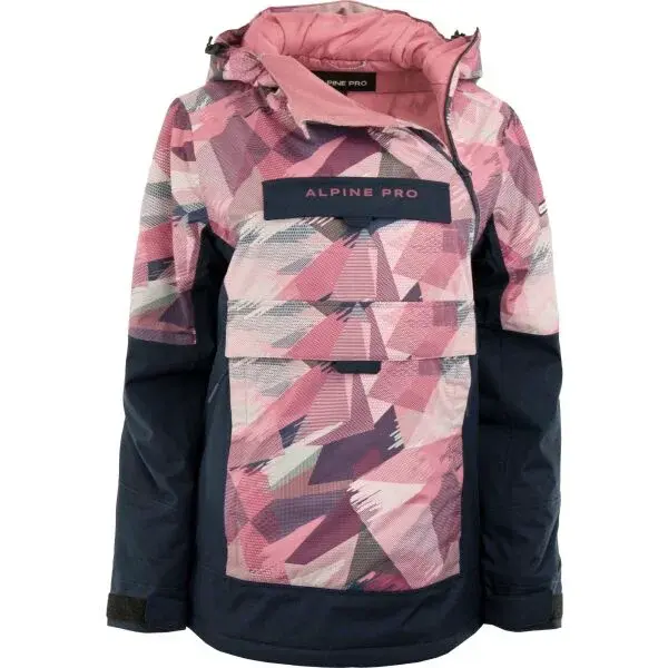 ALPINE PRO XEMA Dámska lyžiarska bunda, ružová, veľkosť
