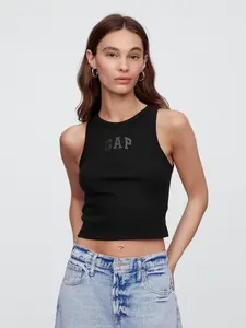 GAP Ribbed tank top with logo - Women's