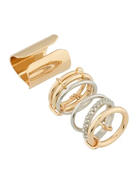 Pull&Bear Prsteň  zlatá / strieborná / priehľadná