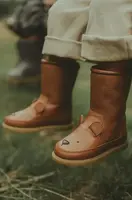 Dětské kožené zimní boty Donsje Wadudu Classic Boots Bear