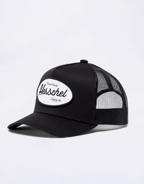 Herschel Supply Whaler Tall Mesh Gas Station Cap Black
