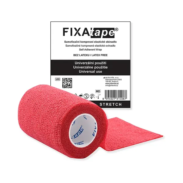 FIXATAPE Stretch samofixačné ovínadlo 7,5 cm x 450 cm červené 1 kus