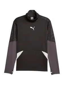 PUMA Funkčné tričko  tmavošedá / čierna / biela