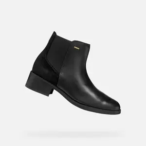 Black Women's Ankle Boots Geox Camexia NP ABX - Ladies