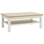 Livetastic KONFERENČNÍ STOLEK, bílá, barvy dubu, kompozitní dřevo, 114/70/46 cm