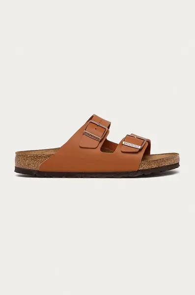 Pantofle Birkenstock Arizona pánské, hnědá barva