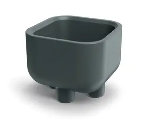 Ethick Květináč s nožičkami MOLTA SQUARE 48 cm, grafit