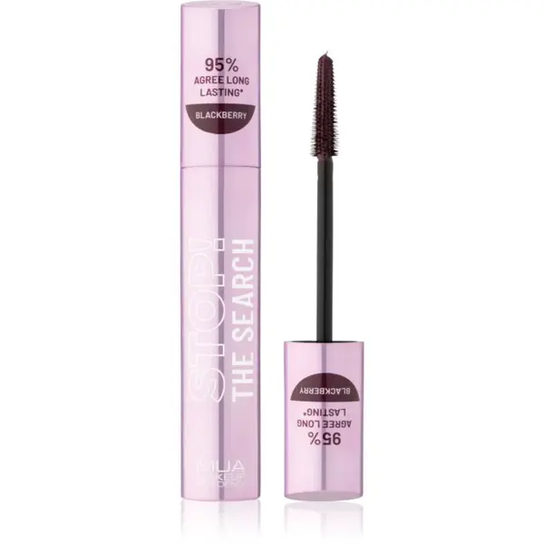 MUA Makeup Academy Stop The Search dlouhotrvající řasenka odstín Blackberry 12 ml