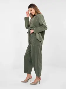Khaki kalhoty RUE PARIS