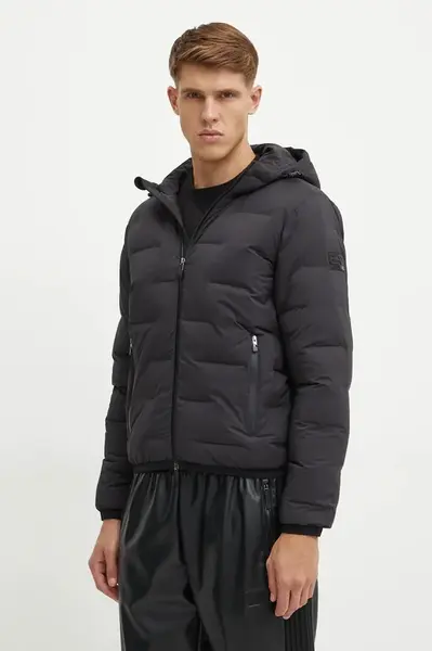 Bunda EA7 Emporio Armani pánská, černá barva, zimní, PNHHZ.6DPB64