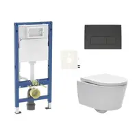 Závesný WC set Geberit do ľahkých stien / predstenová + WC SAT Brevis SIKOGESBRED50BL2