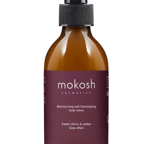 Hydratační a rozjasňující tělové mléko Mokosh Třešeň & Jantar 200 ml