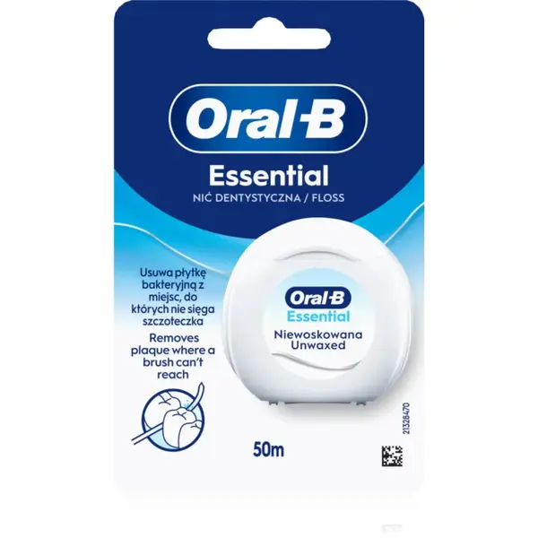 Oral-B Essential Floss Unwaxed nevoskovaná dentální nit 50 m