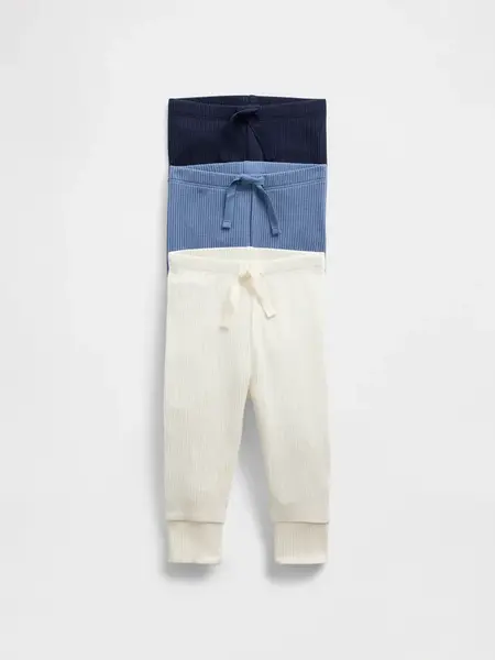 GAP Baby žebrované kalhoty, 3 ks - Kluci