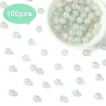 100Pcs Transparent Crackle Glass Bead Strands