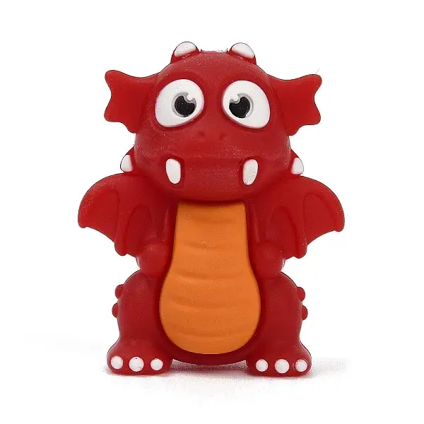 Dinosaur Food Grade Silicone Focal Beads