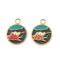 304 Stainless Steel with Enamel Pendants