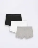 Organic Basics Core Trunks 3-Pack Black / White / Grey Melange L