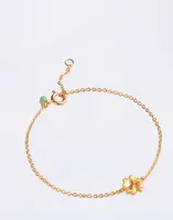 ENAMEL Copenhagen Bracelet, Organic clover 925S/GP/M