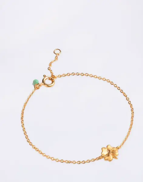 ENAMEL Copenhagen Bracelet, Organic clover 925S/GP/M