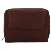 Dámská rozkládací kožená peněženka hnědá - Diviley M4200