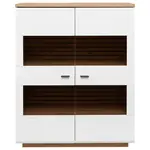 Stylife VYSOKÁ KOMODA, bílá, dub artisan, 110/137/40 cm