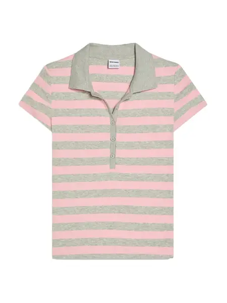 Bershka Tričko  sivá / ružová