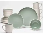 Jídelní servis (16 dílů) London, zelená/béžová