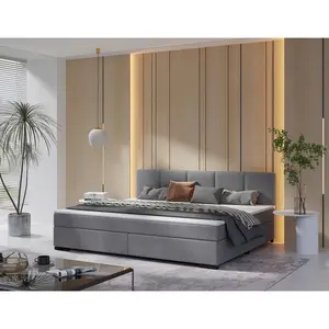 MID.YOU POSTEL BOXSPRING, 240/200 cm, světle šedá