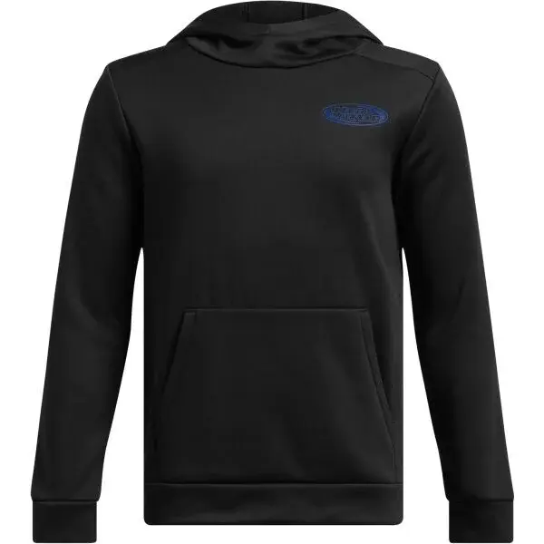 Under Armour ARMOUR FLEECE GLITCH Chlapčenská mikina, čierna, veľkosť M