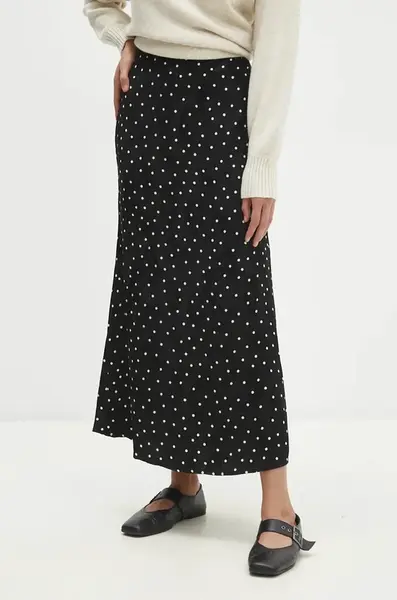 Sukně Answear.LAB černá barva, midi, áčková