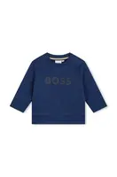 Kojenecká mikina BOSS tmavomodrá barva, s potiskem, J51289