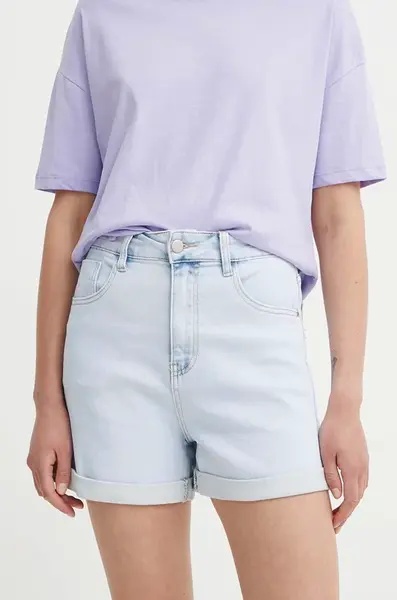 Džínové šortky Answear.LAB dámské, hladké, high waist