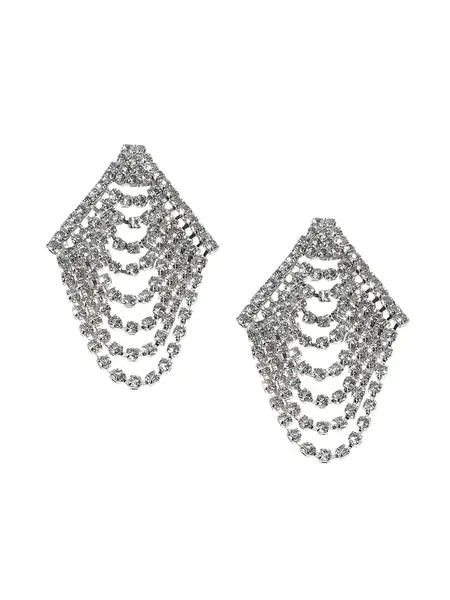 SOHI Náušnice ' Hasina '  strieborná / priehľadná