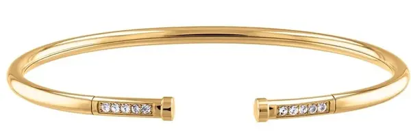 Tommy Hilfiger Pozlacený pevný náramek s krystaly TH2780251