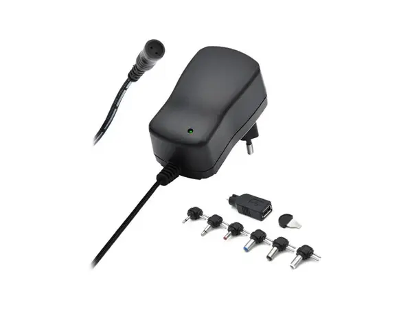 Adaptér napájecí 3-12V 1000mA GETI GPA10A - rozbaleno - mírně roztržený a pomačkaný obal