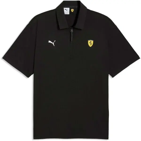 Puma FERRARI RACE CLOUDSPUN POLO Pánske polo tričko, čierna, veľkosť