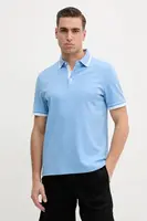 Bavlněné polo tričko Michael Kors modrá barva