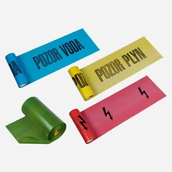 Fólie výstražná, žlutá PLYN 22 x 2000cm, 0,08mm