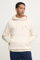 Bavlněná mikina adidas Originals Essential pánská, béžová barva, s kapucí, hladká, JD2408