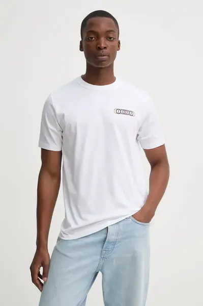 Bavlněné tričko PS Paul Smith bílá barva, s potiskem, M2R.011R.PP5084