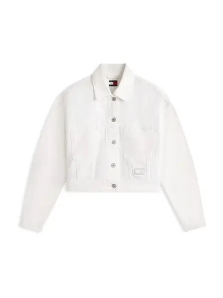Tommy Jeans Prechodná bunda  nebielená / biely denim