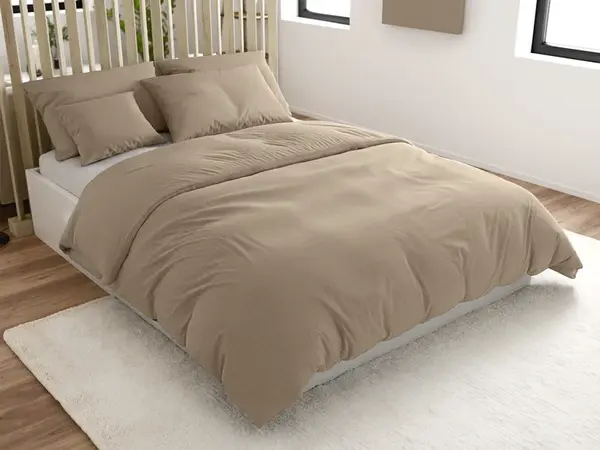 Krepové obliečky STANDO svetlohnedé hotelové vrecko Rozmer obliečky: 70 x 90 cm | 140 x 200 cm