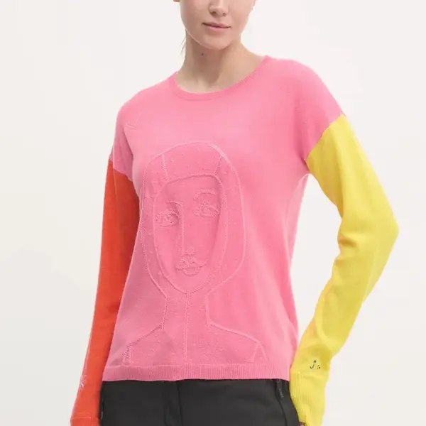 Svetr Rossignol Lina x JCC dámský, růžová barva, lehký, RLNWO09