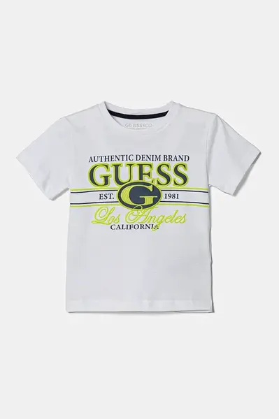 Dětské bavlněné tričko Guess